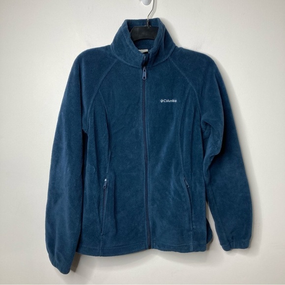 Columbia thick fleece jacket navy blue size medium - Picture 1 of 4